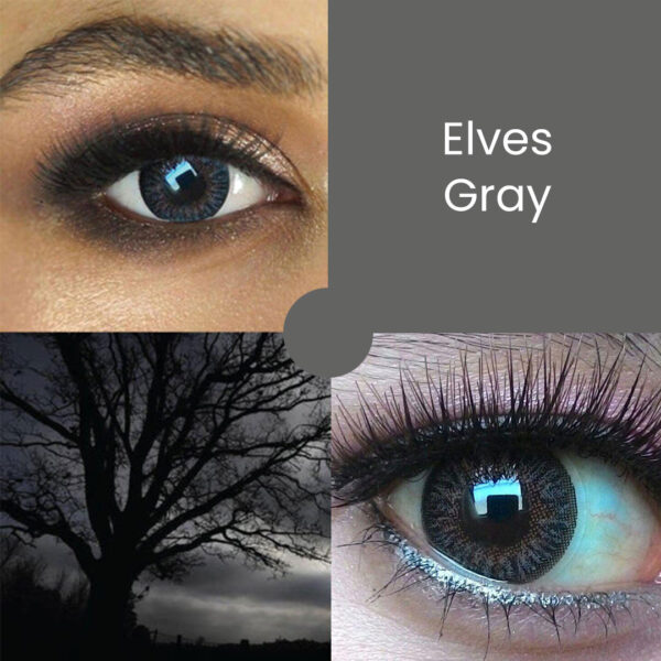 Flash Coloured Contact Lens Fairy Elves Grey 14.2mm